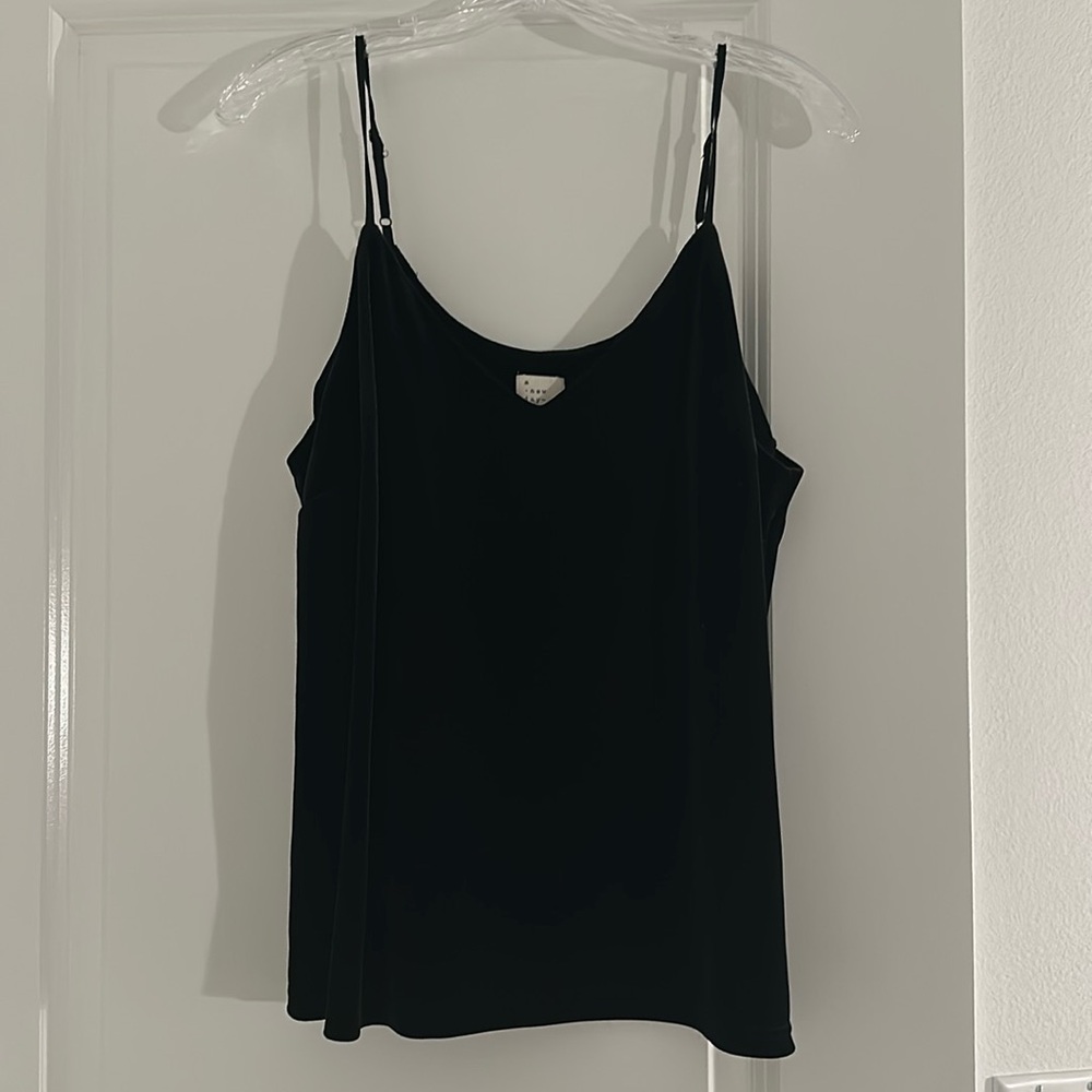 Black Velvet Tank Blouse